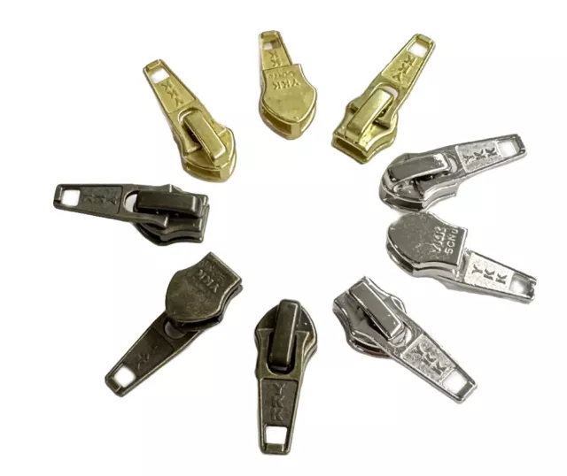 YKK Zipper Repair Kit #5 Slider (DA8LH) Automatic Lock Pull Jacket Pouch  Slider