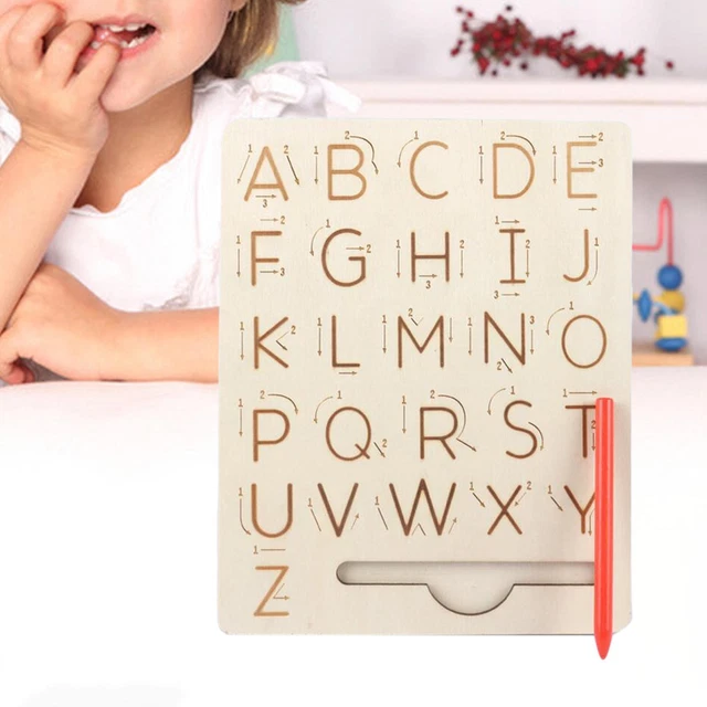 Tableau Magnétique D'Apprentissage Alphabet & Chiffres Double Face – Avec Stylo Magnétique – Idéal Pour Enfants 3-8 Ans