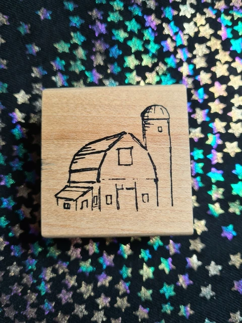 Craft Stamp Block House Home Building Barn Tower 4.8 x 5cm Card Making Scrapbook