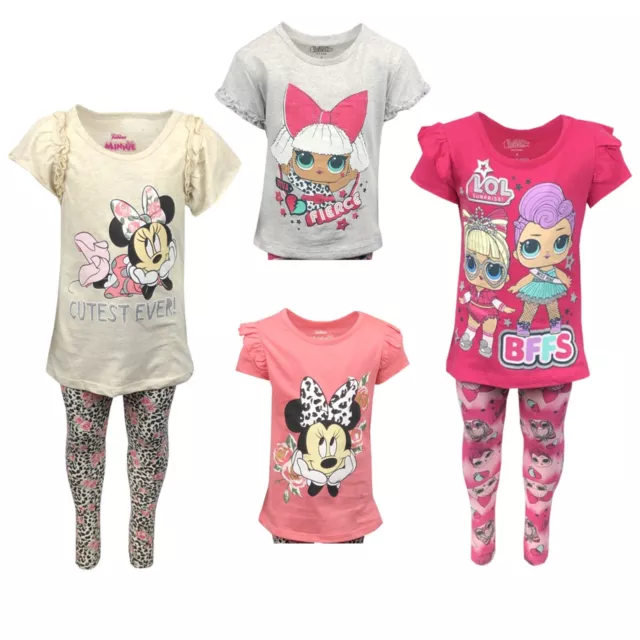 Girls LOL Surprise Minnnie Mouse 2x T-Shirts & Legging Set  L.O.L. Age 4-8 Years