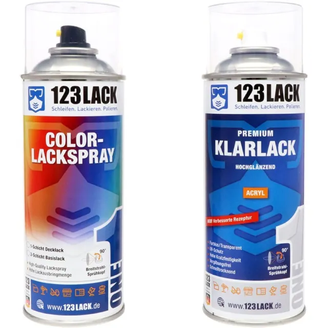 Autolack Lackspray Set geeignet für Mercedes Benz 775 IRIDIUMSILBER + Klarlack