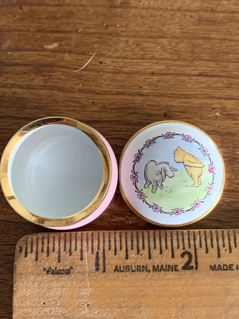 Crummles Winnie The Pooh and Eeyore Round Trinket Box Crummles Winnie The Pooh and Eeyore Round Trinket Box