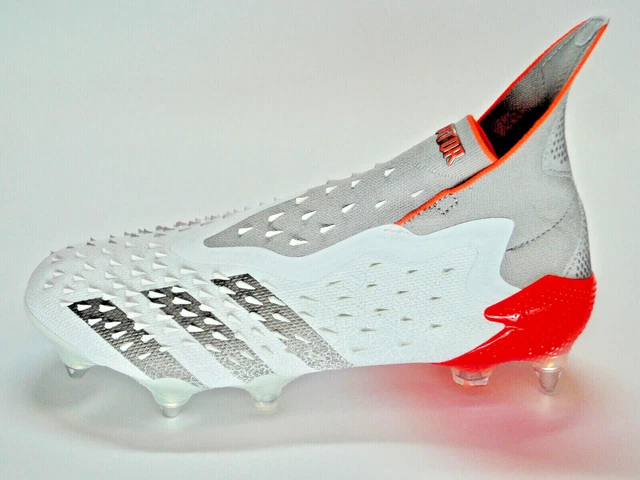 Adidas Predator Freak+ SG/Stollenschuhe/Fußballschuhe/weiß/silber/rot/FY6249