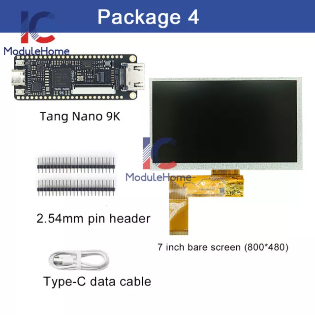 Tang Nano 9K FPGA Development Board GW1NR-9 RISC-V HDMI W/ 1.14"/4.3"/5"/7" LCD