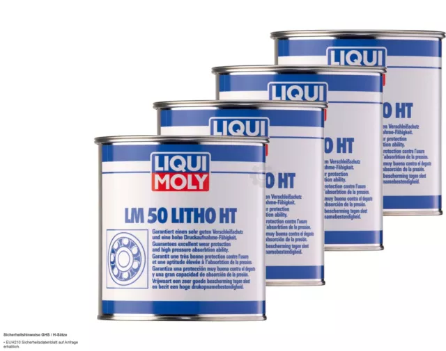 LIQUI MOLY 4x1 kg 50 Litho HT Verschleißschutz Schmierfett Schmierstoff 6220571