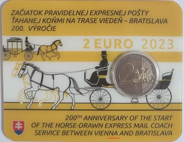 #Rm# Coincard 2 Euro Commemorative Slovaquie 2023 - Express Mail