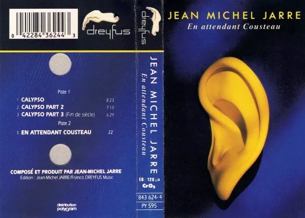 Jean Michel Jarre - En Attendant Cousteau(1990 Made In France 4-Track Cassette)