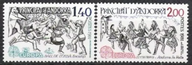 Andorra franz. Nr.313/14 ** Europa, Cept 1981, postfrisch