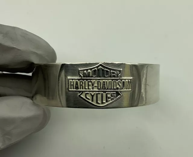 Harley Davidson Sterling Cuff Bracelet 7 Inch