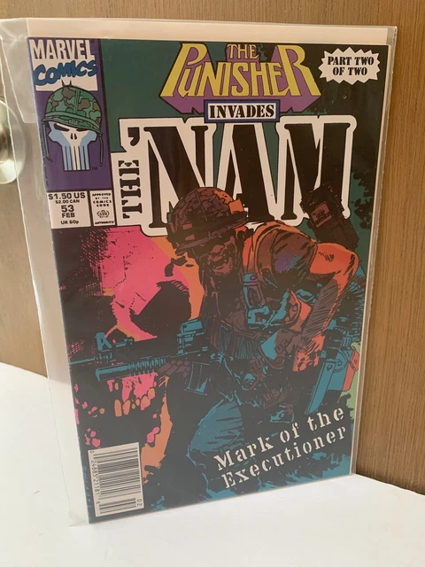 NAM 53 🔥1991 NWSTND🔥Punisher Invades Pt 2🔥EXECUTIONER🔥Marvel Comics🔥NM-