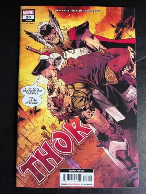 Thor #20 Marvel Comics 2022 NM 2nd Print 1st Appearance God of Hammers
