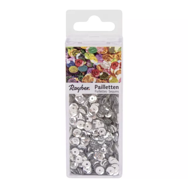Sequins Washable Silver Ø 6 MM Dangle Puff 4000 Pieces