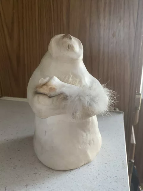 vintage Eskimo- Mother and Child - Handmade with cement  in Alaska