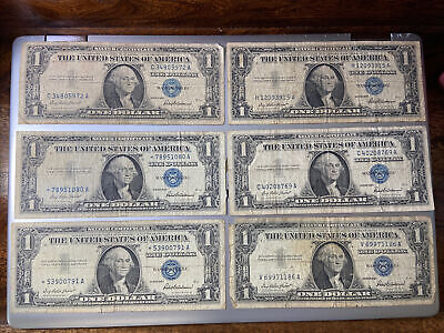 Star Notes⭐️1957 $1 Dollar Bills Silver Certificate Blue Seal Notes