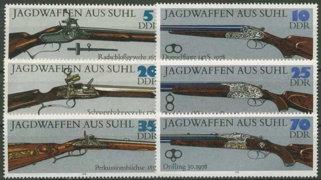 DDR 1978 Waffen Jagdwaffen aus Suhl 2376/81 postfrisch