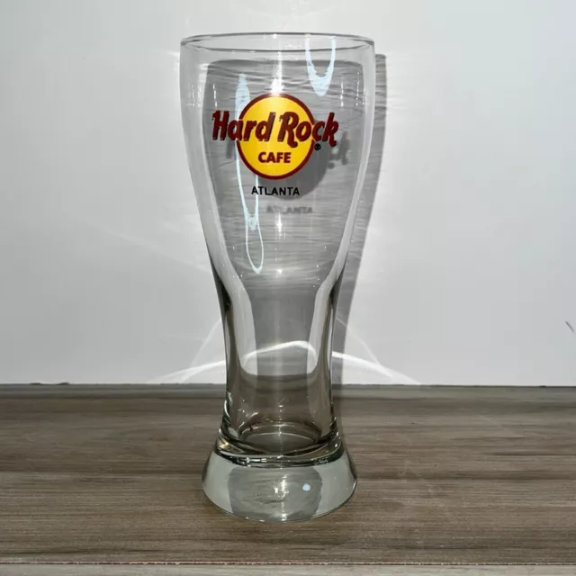 Hard Rock Cafe Atlanta  8" Tall   20 oz Pilsner Beer Glass