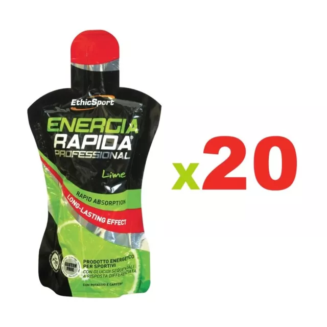 EthicSport ENERGIA RAPIDA PROFESSIONAL Lime - 20 pack da 50ml Ethic Sport