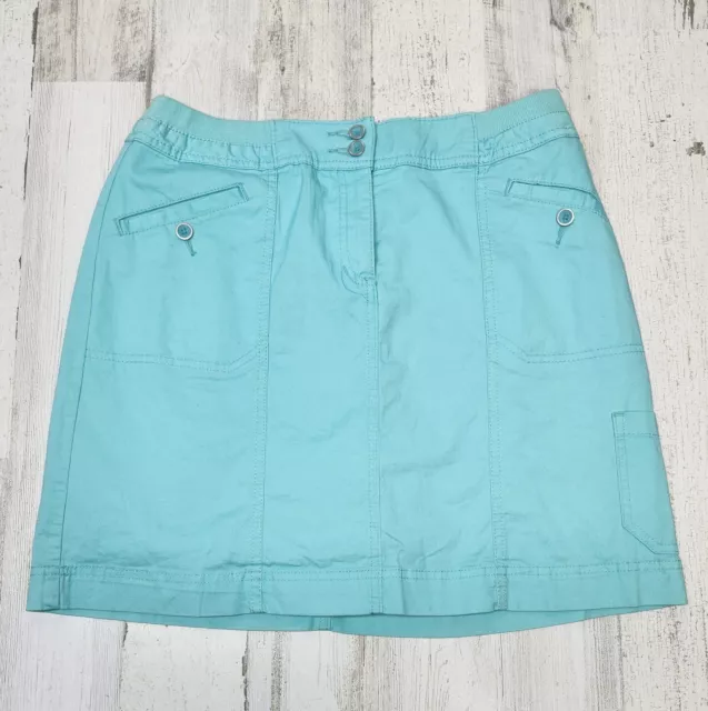 Karen Scott Skort Women 10p Green Pockets Stretch Golf Tennis Athleisure Summer