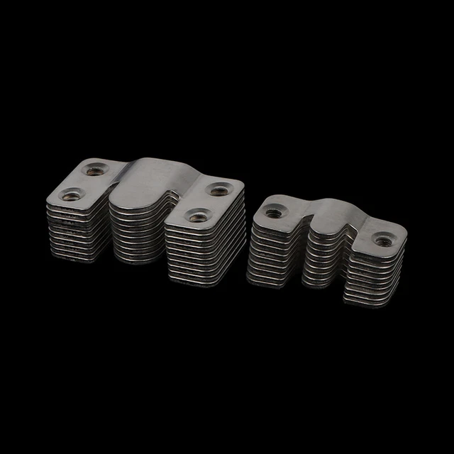 10pcs Stainless Steel Hook Buckles Hanger with screws 53mm/44mm hang#w#