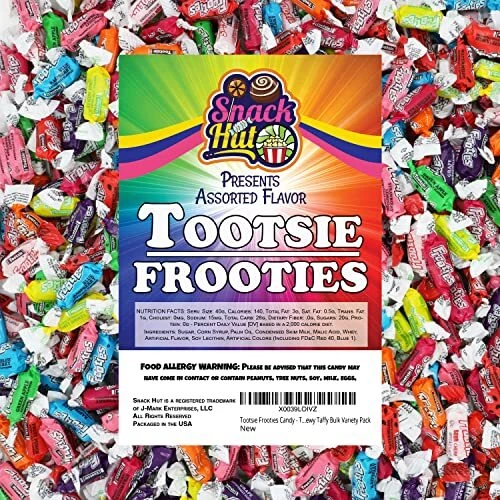 Tootsie Frooties Candy - Tootsie Roll Fruit Chews Candy - Flavored Tootsie Rolls