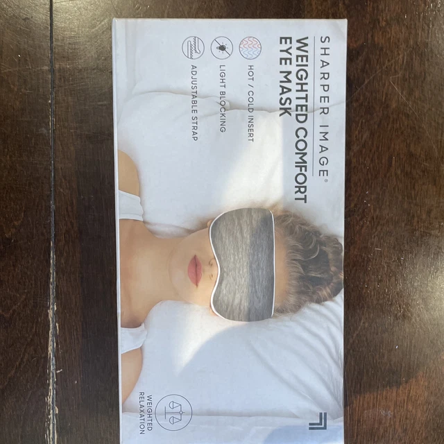 Sharper Image Weighted Comfort Eye Mask Light Blocking Sleep Mask Gray