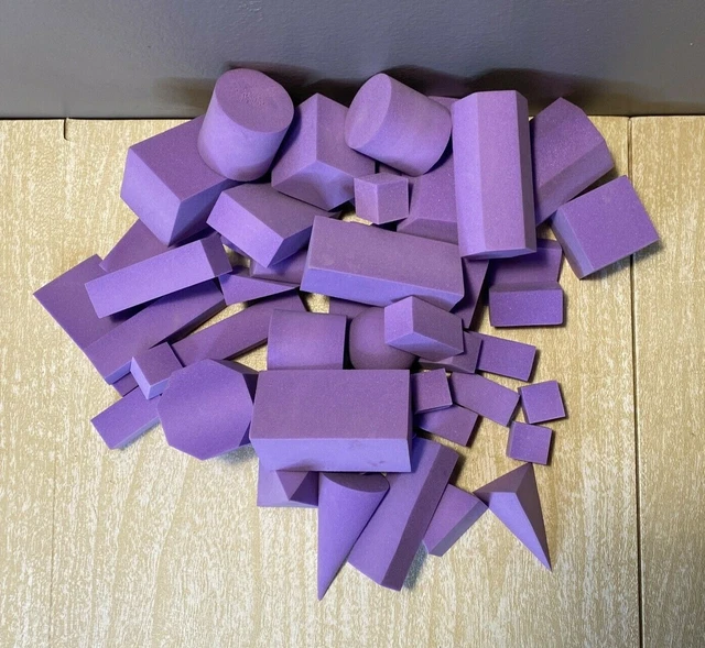 GEOMETRIC MATH MANIPULATIVE Foam 3D Shapes Homeschool Learning 42 ...