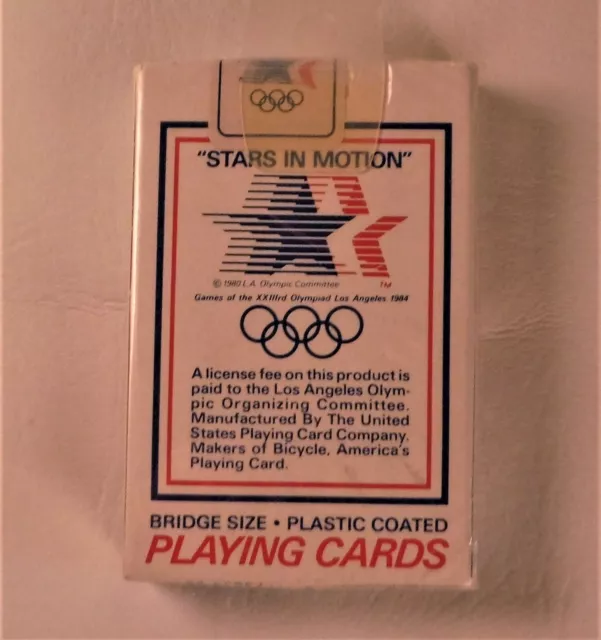 Vintage 1984 Los Angeles Olympics Stars In Motion Sealed Deck Of Playing Cards