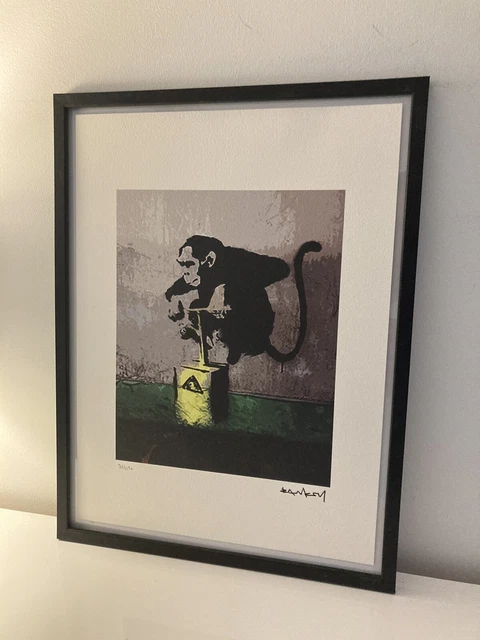 Lithographie Banksy Avec Certificat D'authenticité Et Encadrée - Œuvre Street Art