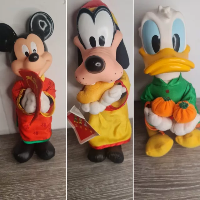 90s Mcdonalds Happy Meal - Lunar New Year Mickey Goofy & Donald Plush Toy