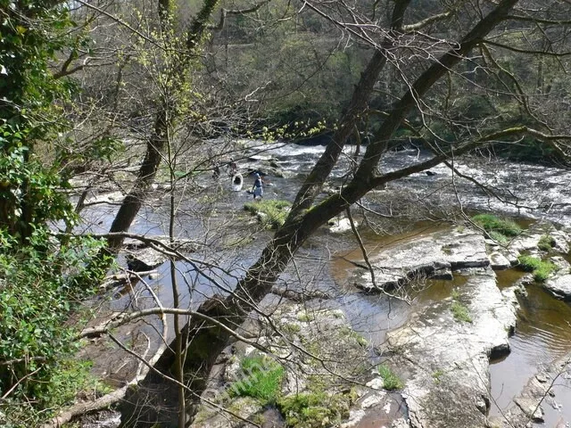 Photo 6x4 Looking down on the River Dee from the Llangollen Canal towpath c2011