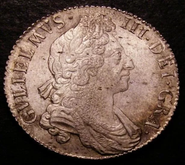 England  William III 1697 Silver Shilling CGS 70  aUNC or AU 3