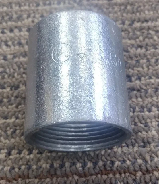 11/4” RIGID THREADED Conduit Coupler Coupling Galvanized Steel 7.00