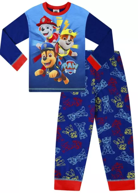 Paw Patrol Pyjamas Boys  3 to 7 Years  Nick Jr Pyjama Pjs W20 Red  Blue