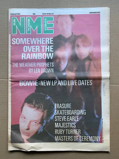 Weather Prophets Nme Magazine March 28 1987 - Weather Prophets Cover With More I