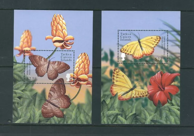 Turk & Caicos Islands SC # 1320-1321 Butterflies . MNH