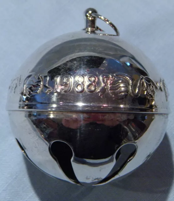 WALLACE SILVER PLATED ANNUAL SLEIGH BELLS 14 Years are Available. Made in U.S.A.