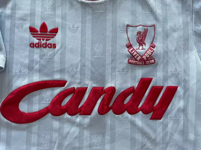 LIVERPOOL 1988 89 AWAY Shirt Adidas Candy Medium Excellent