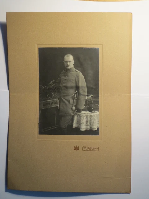 München - 1917 - Fritz Henning-Koch als Militärbeamter in Uniform / großes Foto