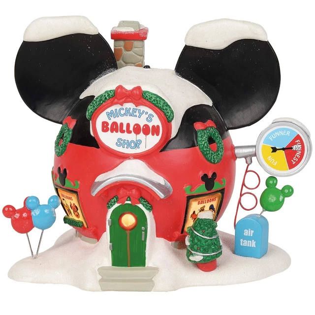 Department 56 Disney Village Mickey's Balloon Inflators Lit Building, 6.75 In...