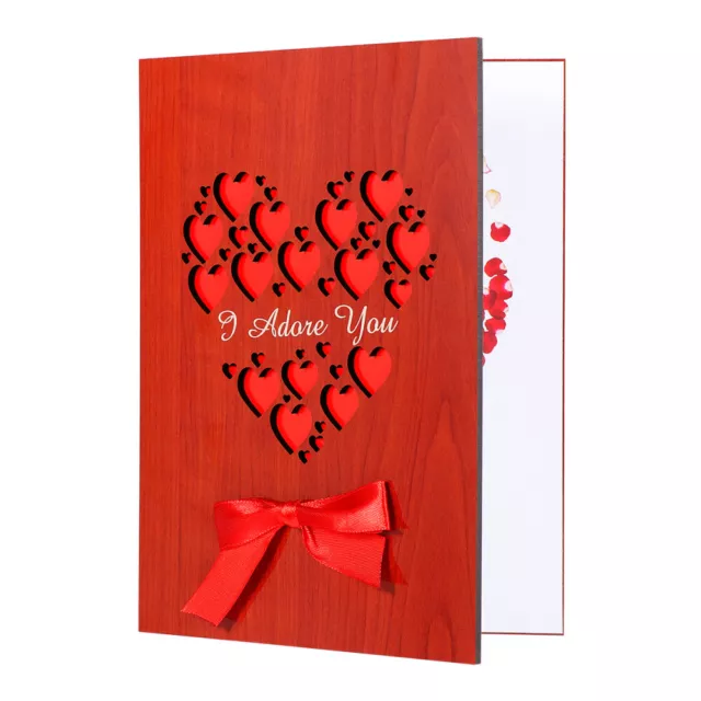 1pc Valentines Karten Jahrestag Souvenir Geschenk Herzen Grußkarten