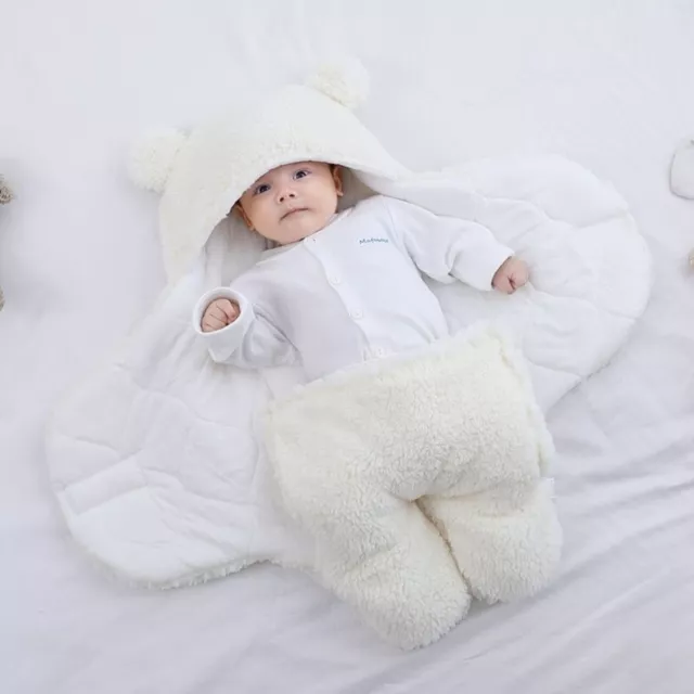 Baby Swaddle Blanket Boys Girls Cute Cotton Plush Receiving Blanket Soft Newborn