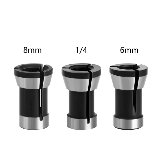 ROUTER BIT COLLET Chuck Clamping Adapter for CNC Engraving 6mm 6.35mm ...