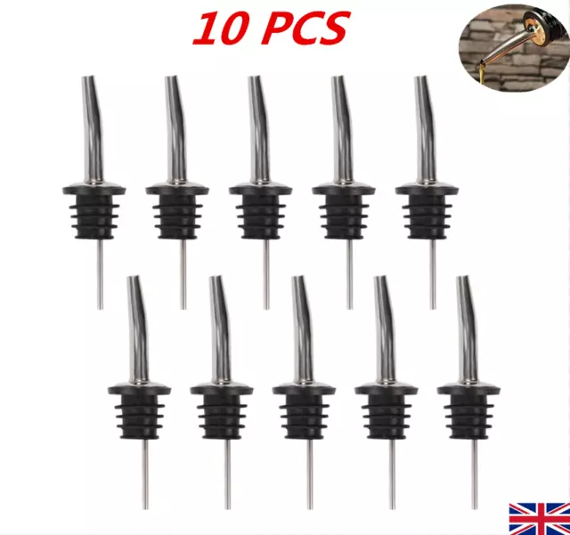 10x Liquor Spirit Bottle Pourer Bar Wine Oil Vinegar Cocktail Dispenser Stopper