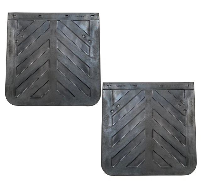 Semi Truck Trailers Rubber 24" x 24" Mud Flap Pairs 1/4" Thick Chevron Pattern