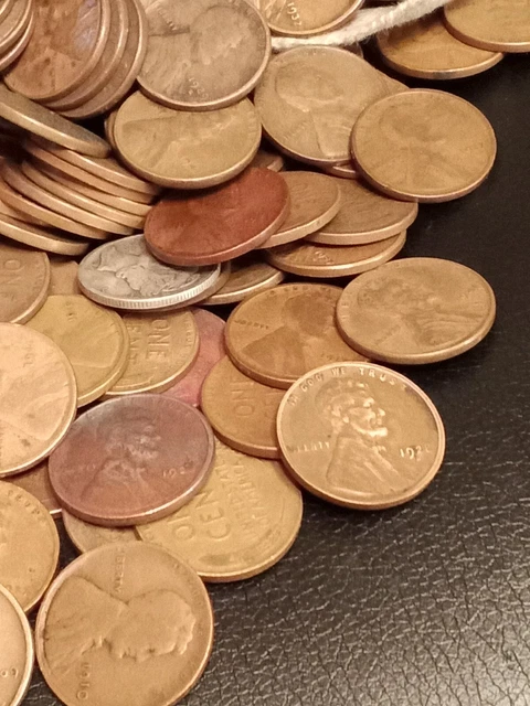 Lincoln wheat cent lot 24+ LBS pennies from old house Wheat Penny Vintage coins 22