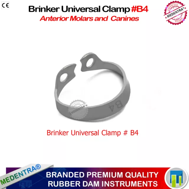 Dentist Brinker Universal Clamps B4 Tissue Retractors Dental Dam Instruments X1