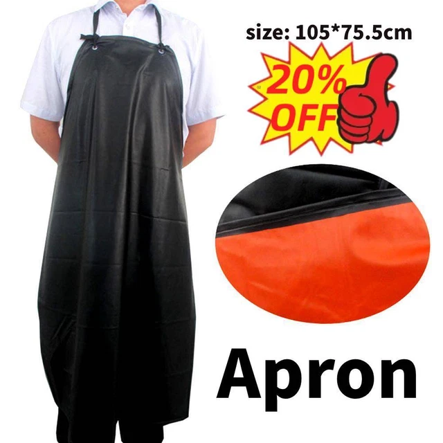 Heavy Duty Strong Lightweight PVC Nylon Water Proof Work Apron 105*75.5cm US NEW