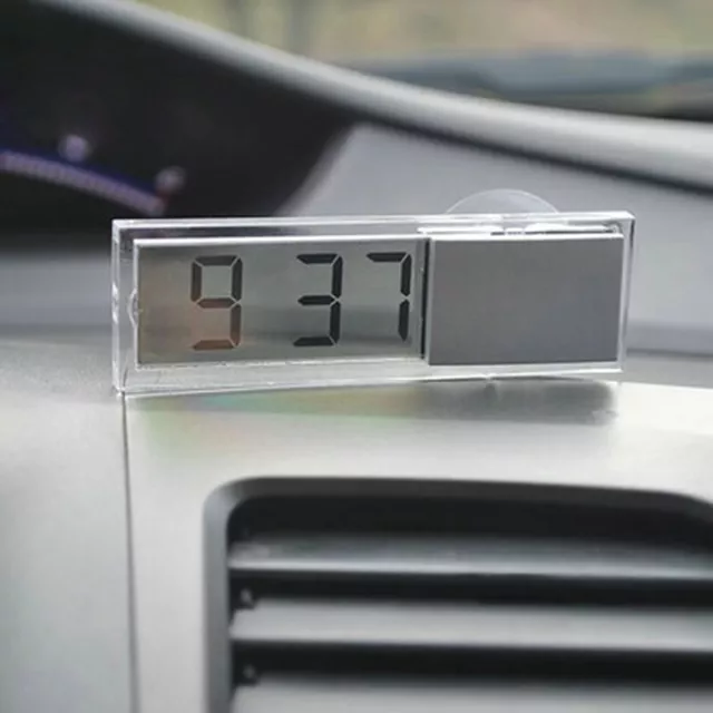 Car Digital LED Clock Mini Electronic Sucker Window Meter  SN❤