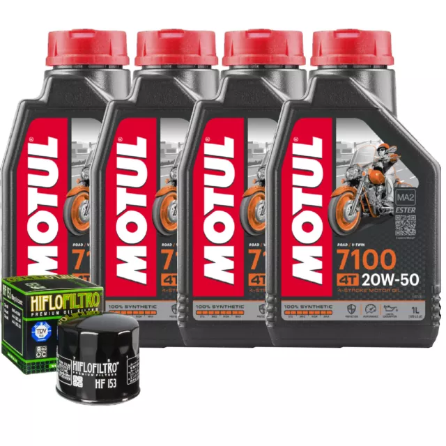 Set Entretien Huile Motul 7100 20W50 + Filtre pour Ducati 796 Monster 2017