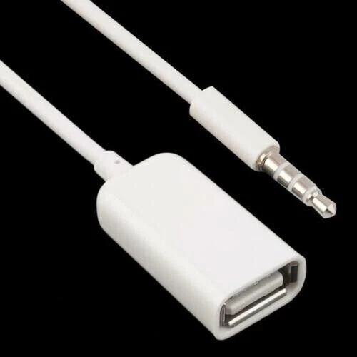 3.5mm Male AUX Audio Plug  to USB 2.0 A Female Jack OTG Lead Adapter  Converter